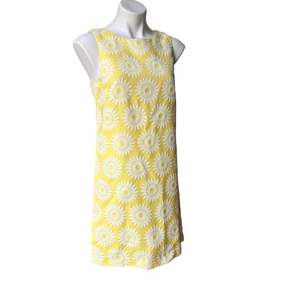 Tori Richard Sleeveless Embroidered Shift Dress, Sz 10 - Picture 5 of 12